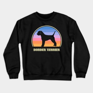 Border Terrier Vintage Sunset Dog Crewneck Sweatshirt